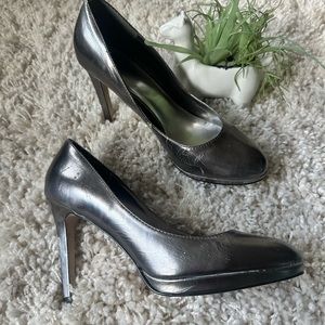 Joey shiny silver high heels, going out evening party women’s shoes.